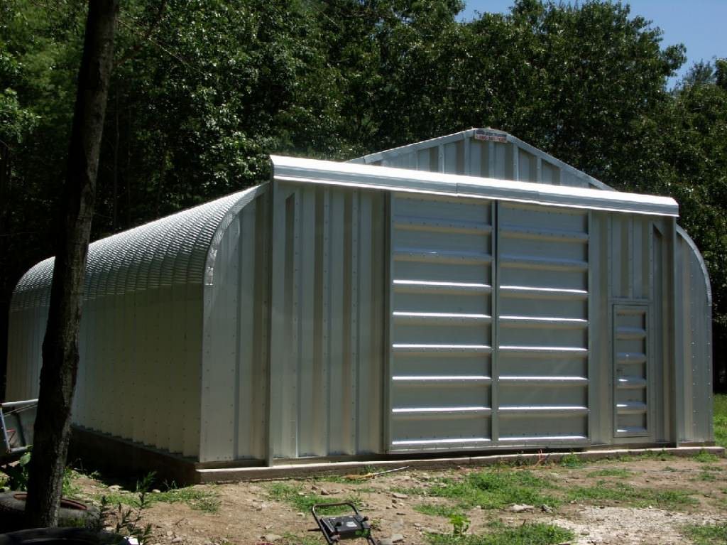 Image of: modern metal prefab garage