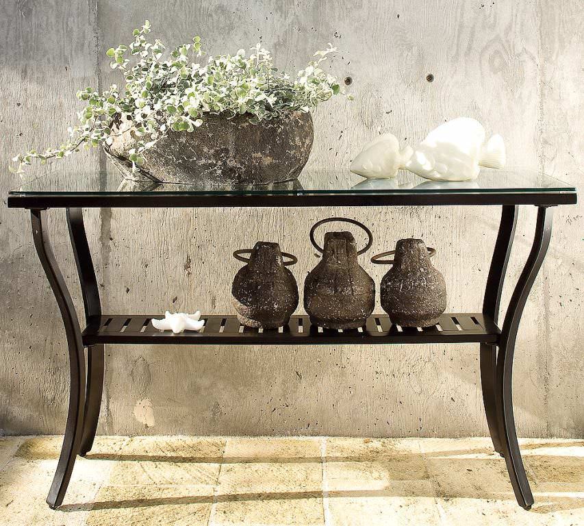 Image of: outdoor console aluminum table