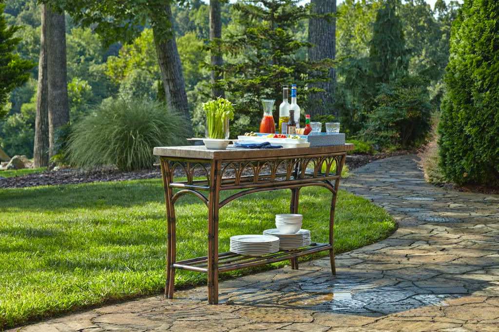 Image of: outdoor console table idea