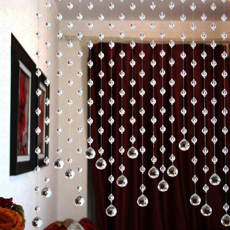 Image of: short beaded door curtains idea