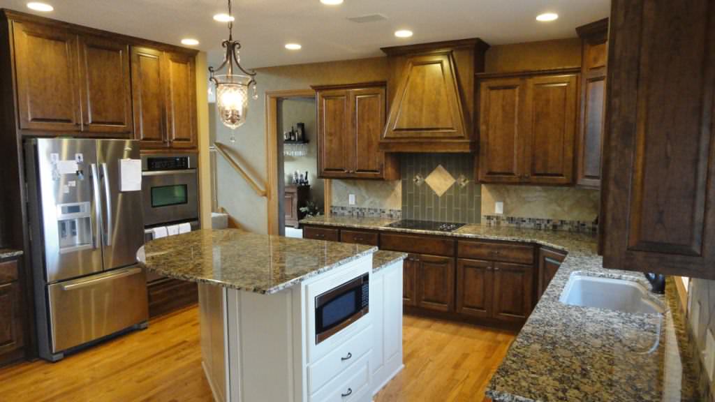 Image of: staining kitchen cabinets designs