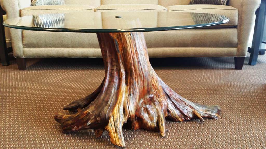 Image of: tree root and stump table