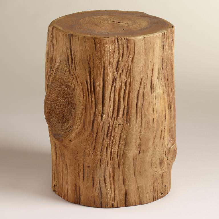 Image of: tree stump and log table