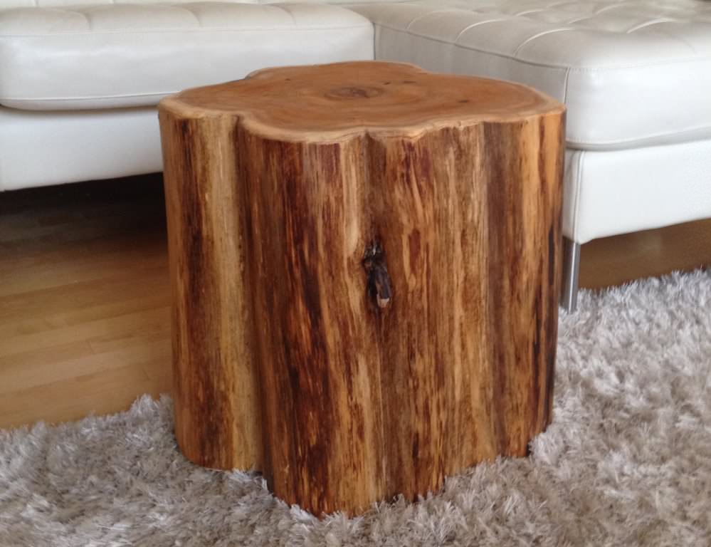 Image of: tree stump table idea