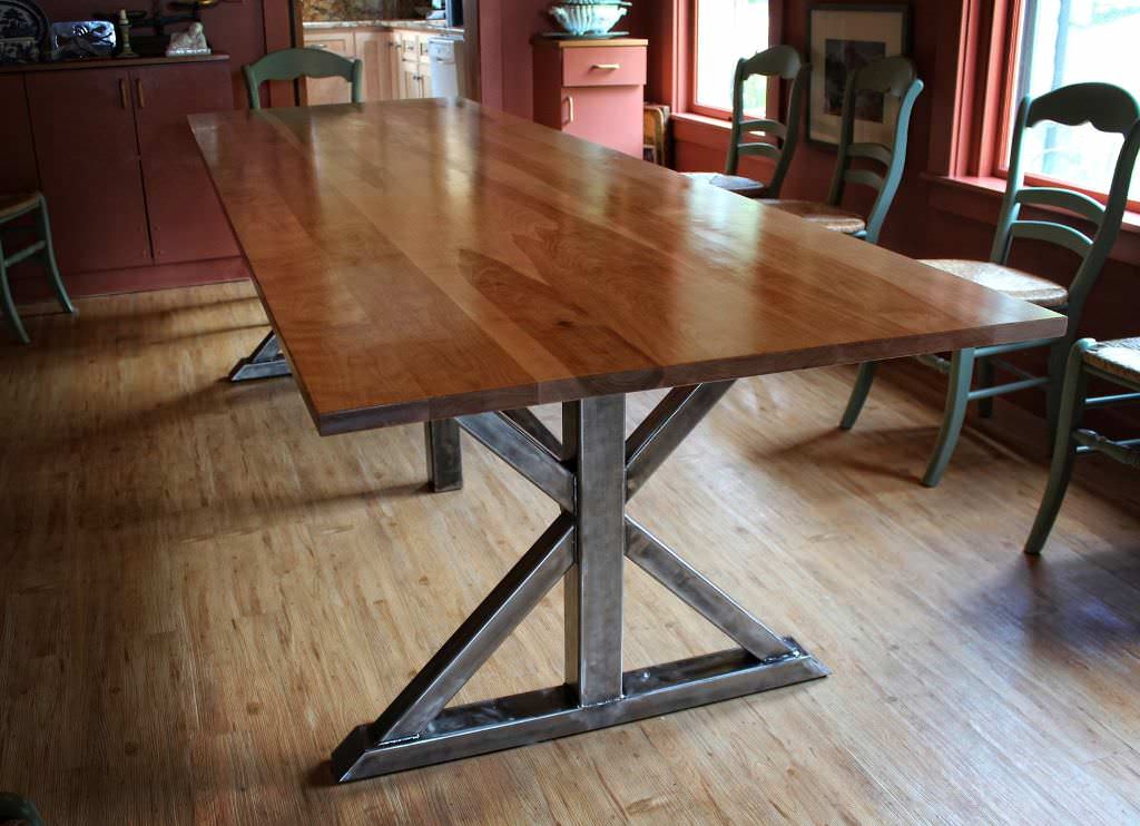 Image of: trestle dining tables