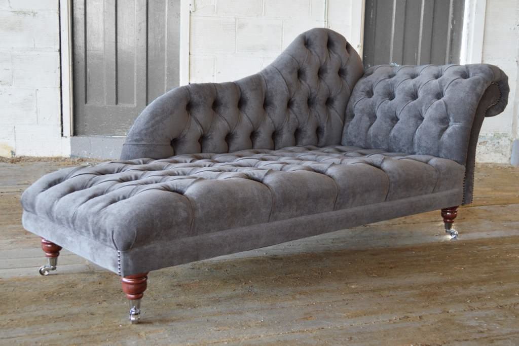 Image of: velvet chaise lounge idea