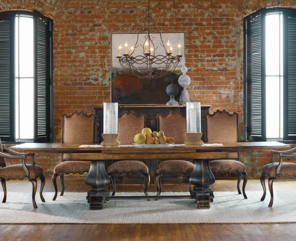 Image of: very large trestle dining table
