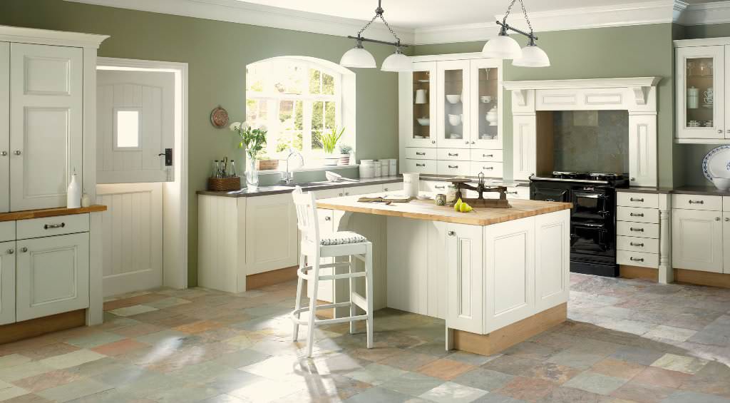 Image of: white shaker style kitchen cabinets