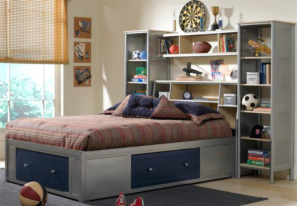 Image of: diy queen bookcase bed