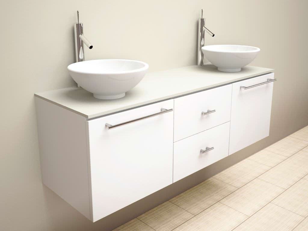 Image of: double bowl sinks bathroom