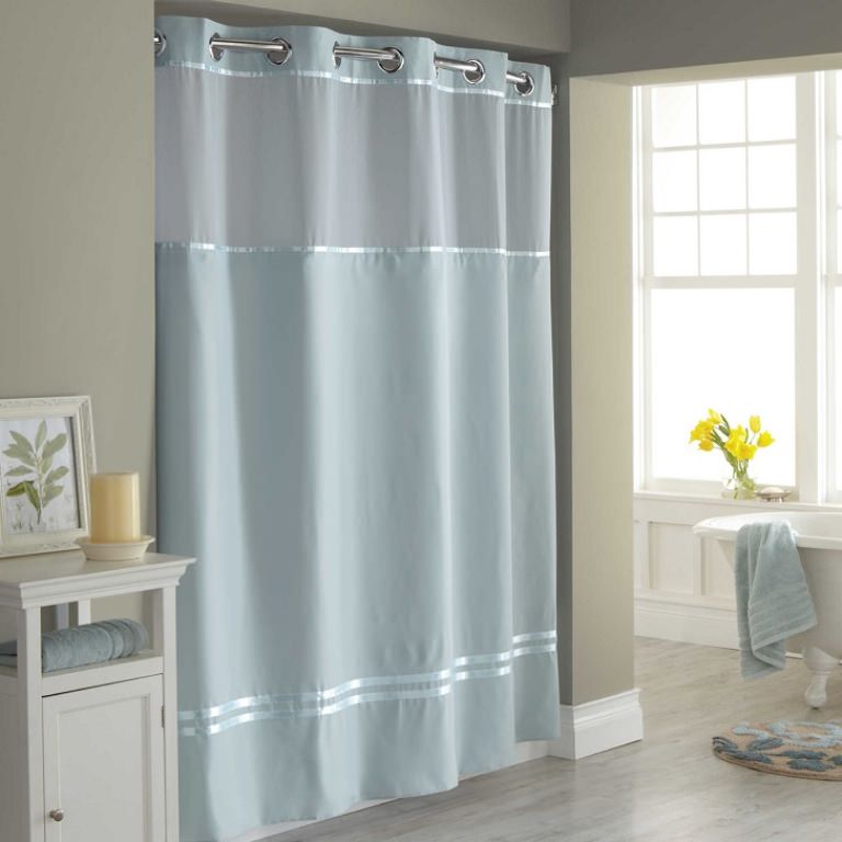 Image of: fabric shower curtain ideas