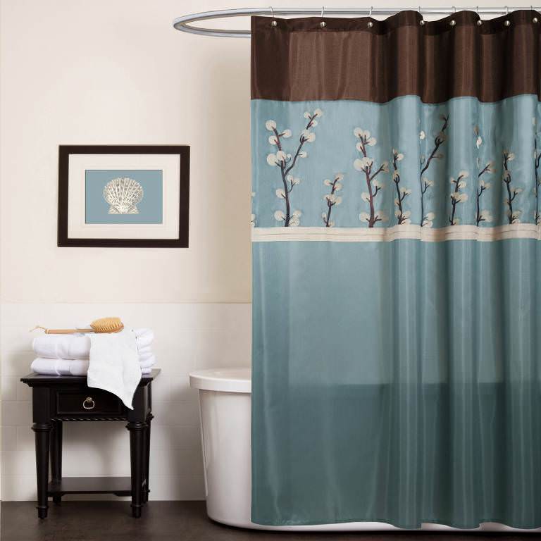 Image of: fabric shower curtain image no 2