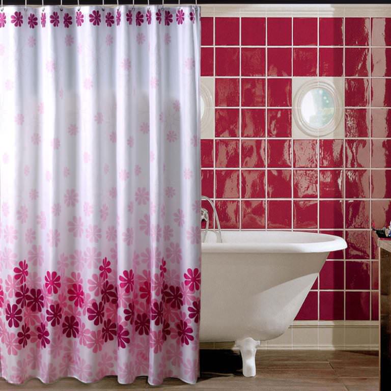 Image of: fabric shower curtain image no 4