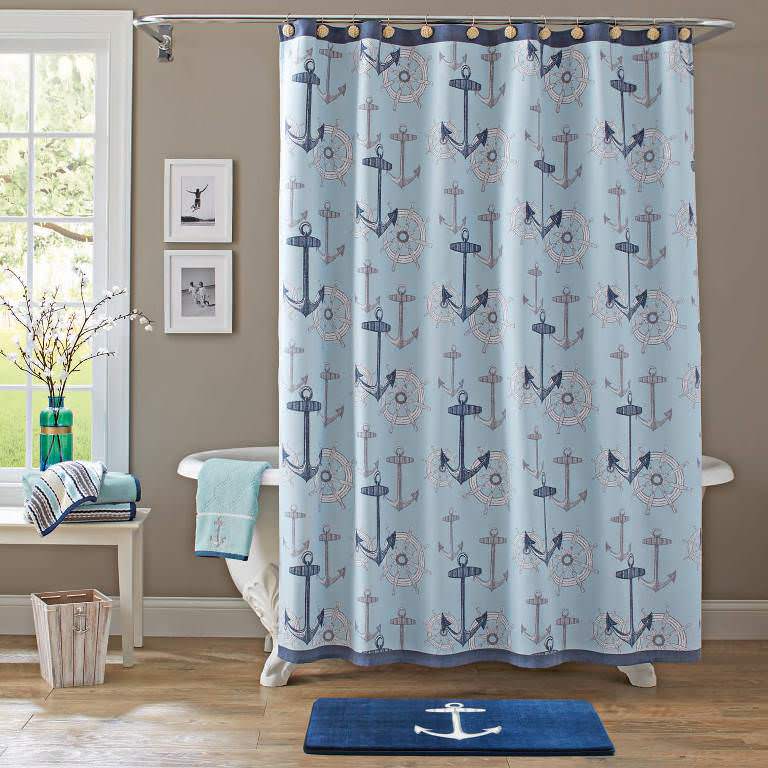 Image of: fabric shower curtain images