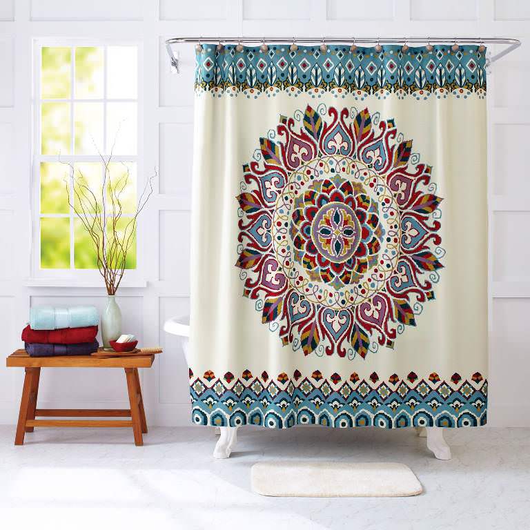 Image of: fabric shower curtains