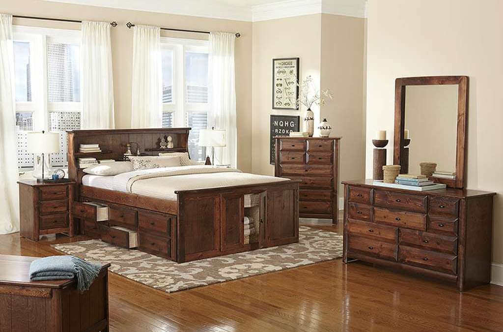 Image of: queen bookcase bedroom furniture
