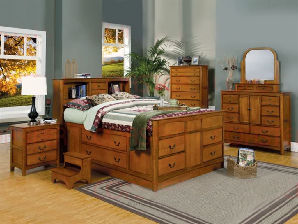 Image of: queen bookcase bedroom sets