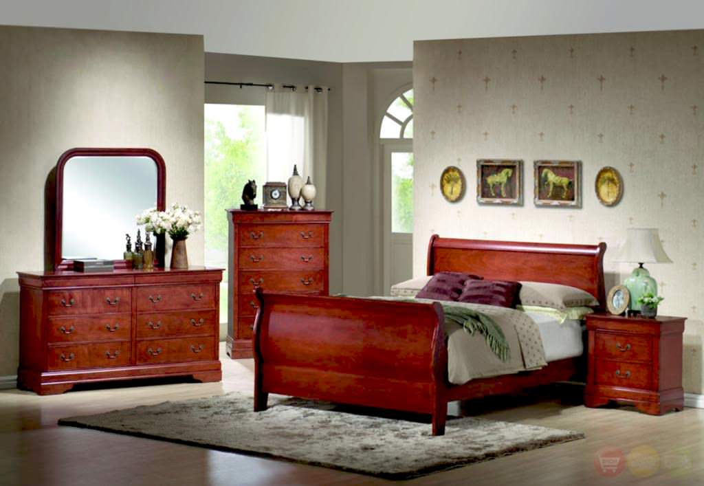 Image of: solid cherry wood bedroom furniture