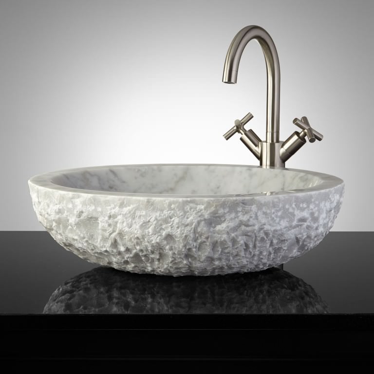 Image of: stone bowl sinks bathroom