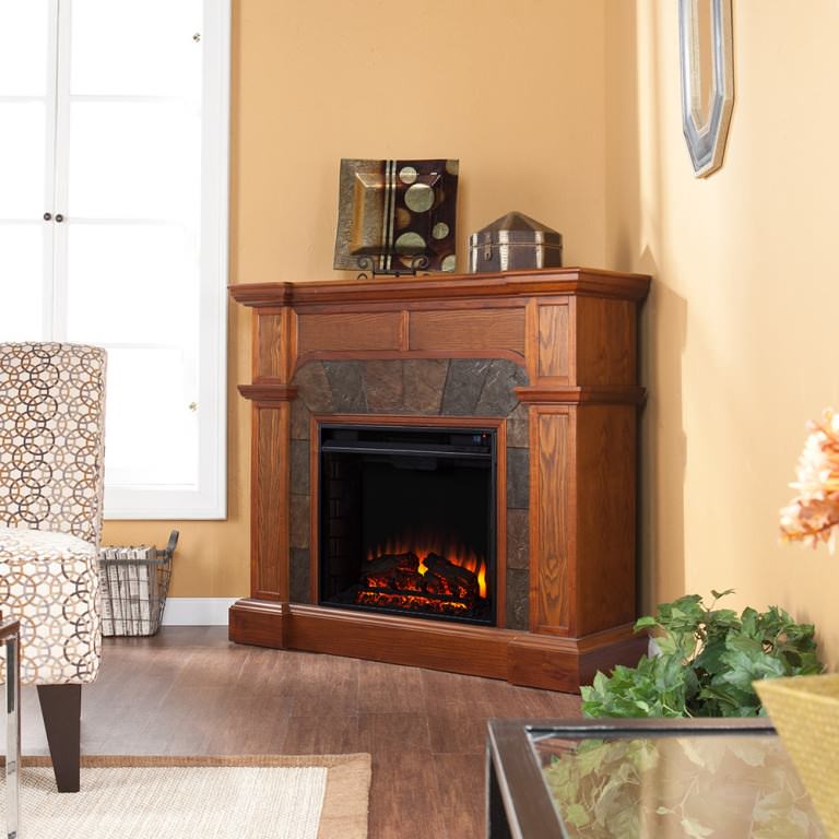 wooden-corner-electric-fireplace