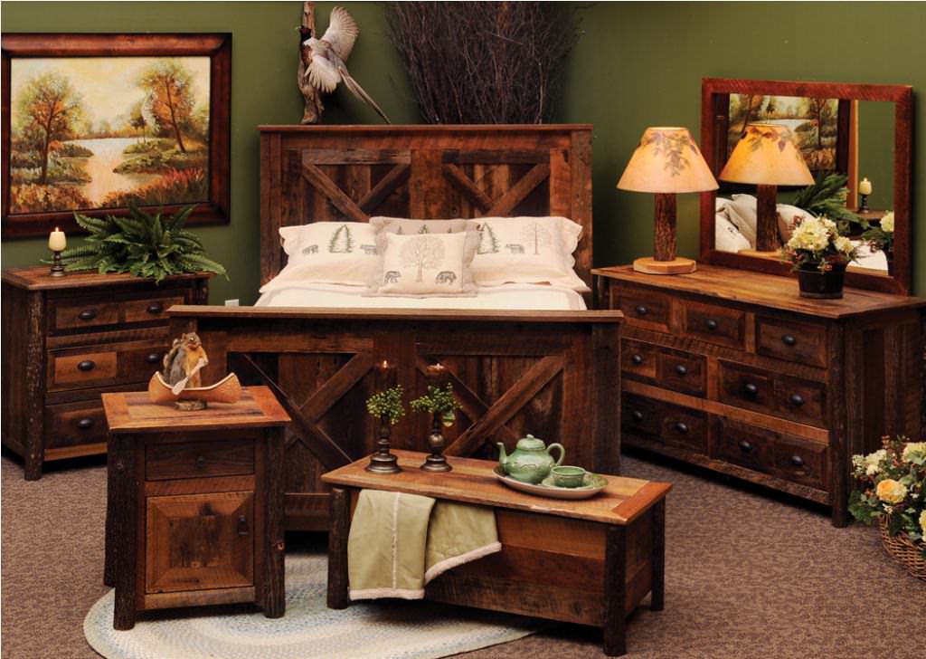 Image of: barn wood bedroom furniture product
