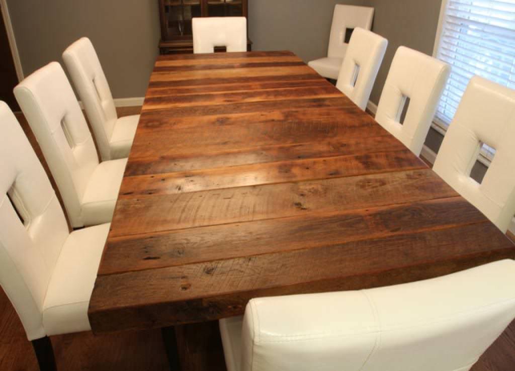 Image of: barn wood dining table