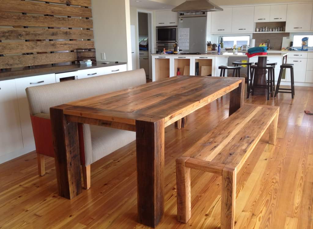 Image of: reclaimed barn wood dining table