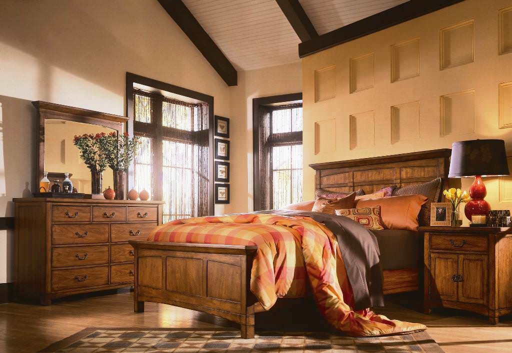 Image of: rustic barn wood bedroom furniture
