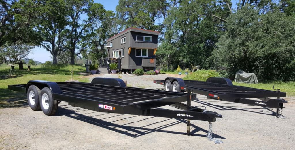 Image of: construct flatbed trailer for tiny house