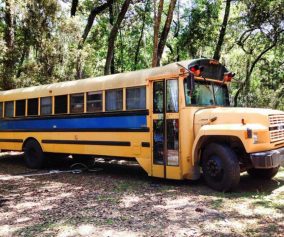 convert school bus to tiny house