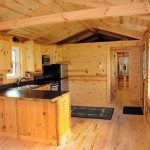 log cabin tiny house interior view