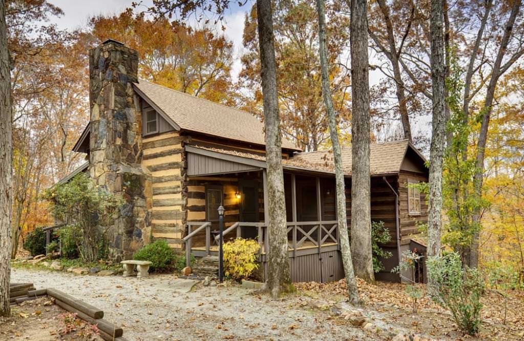 Image of: log cabin tiny house