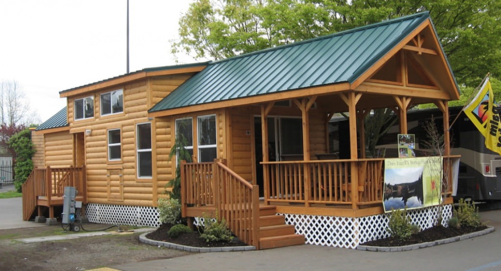 Image of: modern log park model homes