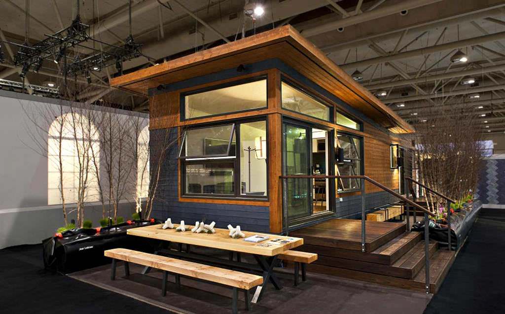 Image of: pre built tiny houses exibition