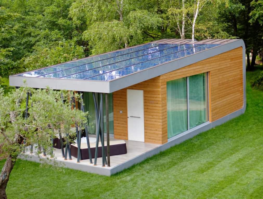 Image of: pre built tiny houses in green house idea