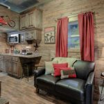 rustic living room tiny house