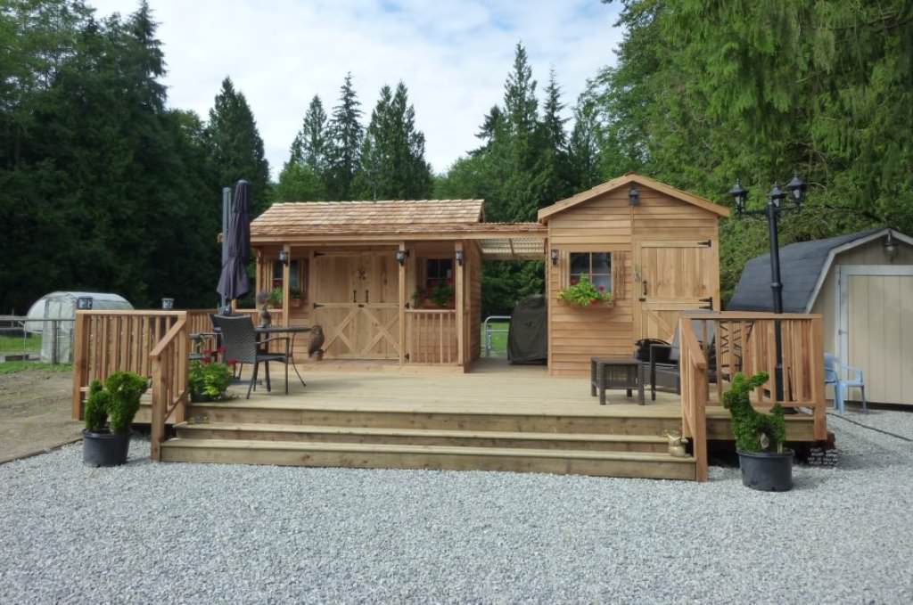 Image of: rustic shed tiny house exterior