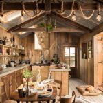 rustic tiny house interior view