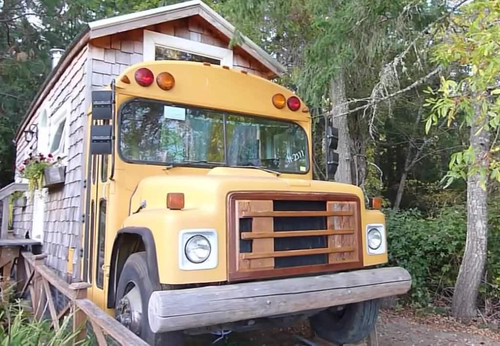 Image of: school bus tiny house view no 1