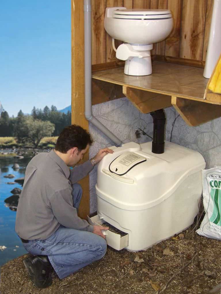 Image of: composting toilet tiny house plans