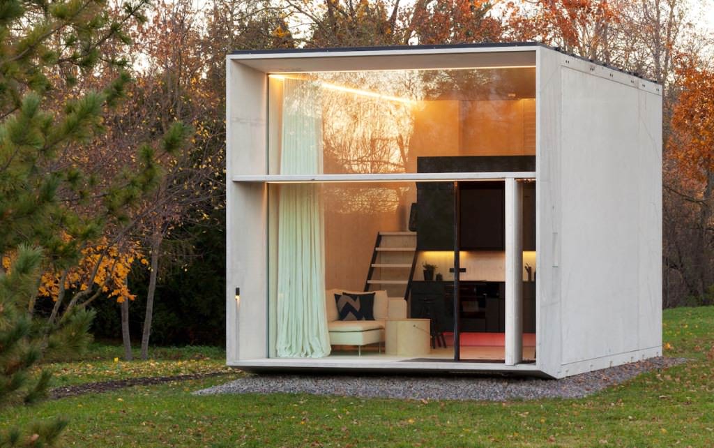 Image of: concrete tiny house contemporary plans