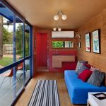 container tiny house interior view