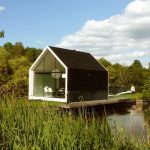 contemporary tiny houses idea on lake