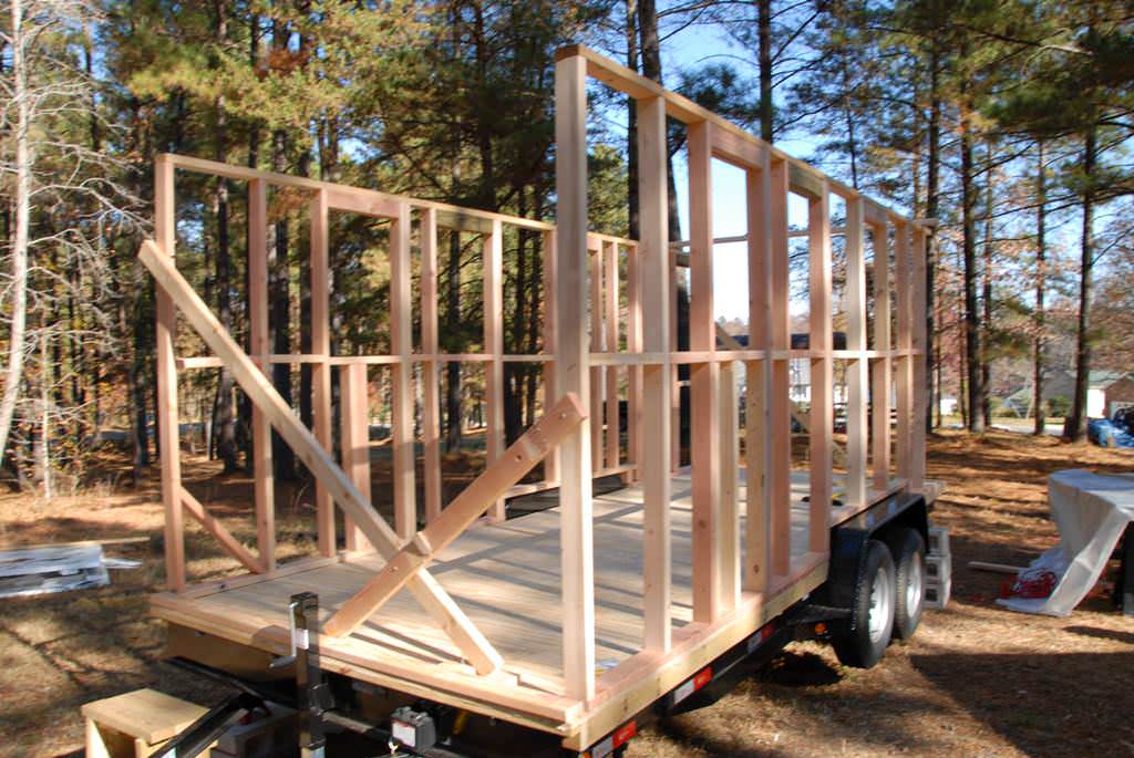 Image of: diy building tiny house on wheels