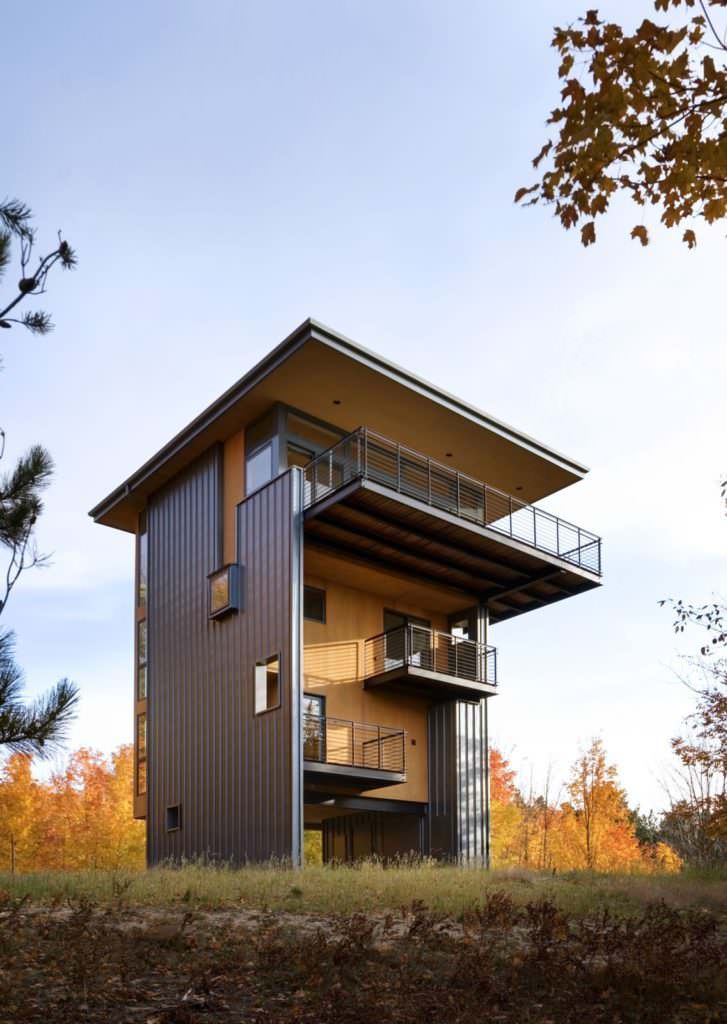 Image of: two story concrete tiny house plans