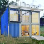 two story container tiny house