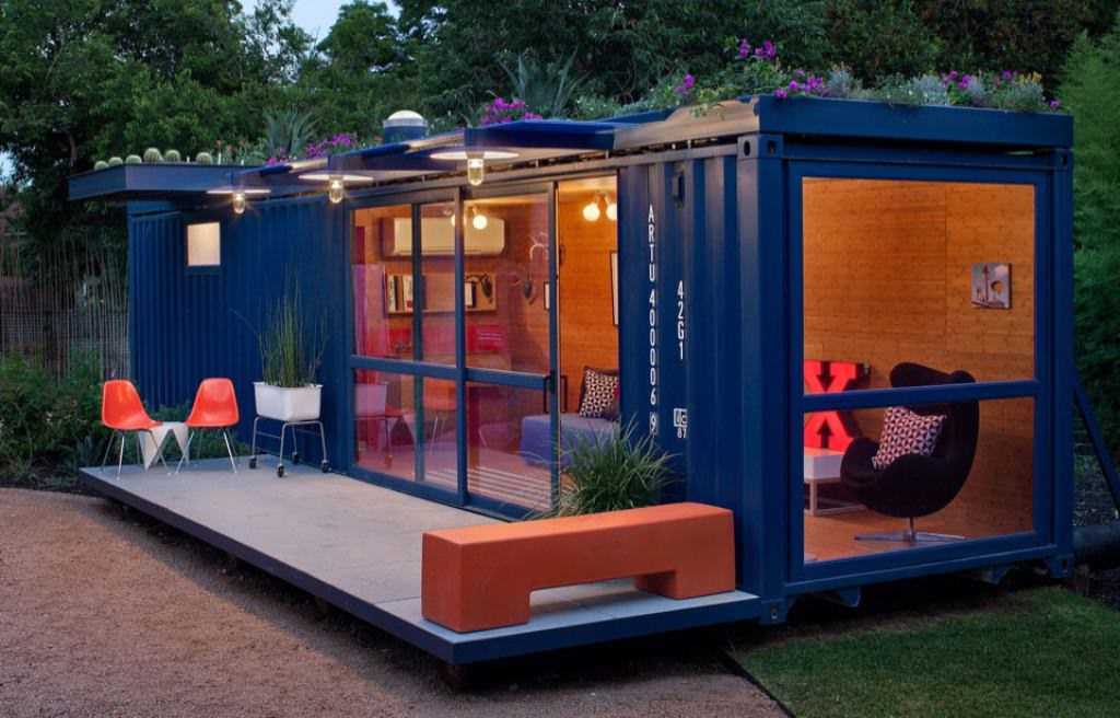 Image of: cool shipping tiny house design