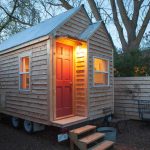custom tiny house trailer with yard