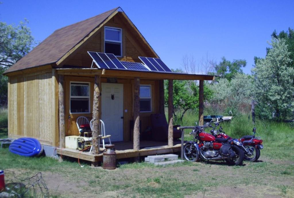 Image of: solar powered with cheap tiny house design