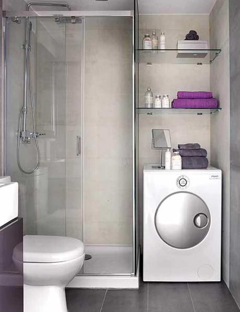 Image of: tiny house bathroom ideas with laundry